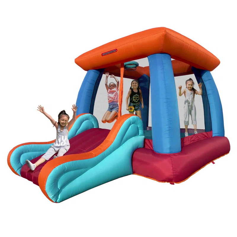 Sportspower 9' x 7.2 Bounce House with Slide & Lifetime Warranty on Heavy Duty Blower