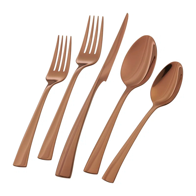 ZWILLING J.A. Henckels ZWILLING Bellasera 20-Piece 18/10 Stainless Steel Flatware Set - Rose Gold