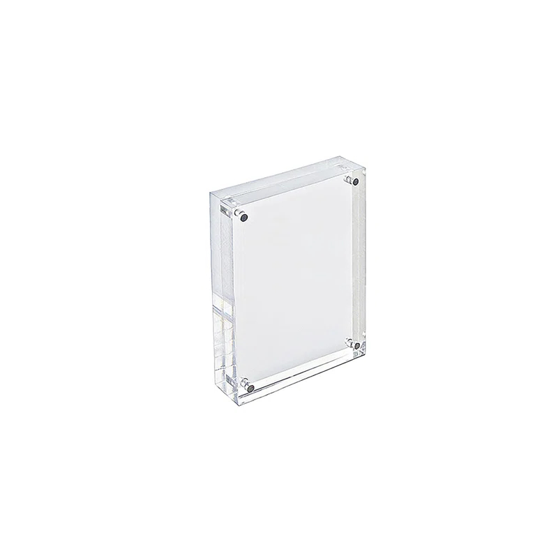 Azar Displays Clear Acrylic Magnetic Photo Frame Block 3.5" x 5" Vertical/Horizontal