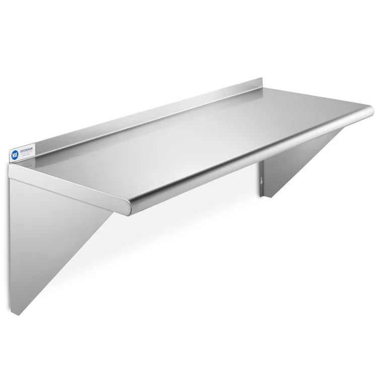 GRIDMANN NSF Stainless Steel Wall-Mount Shelf by Latitude Run