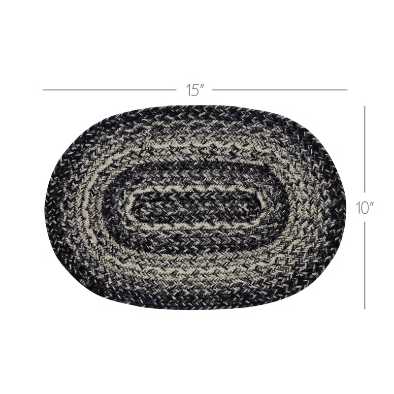 VHC Brands Sawyer Mill Jute No Pattern Oval Placemat