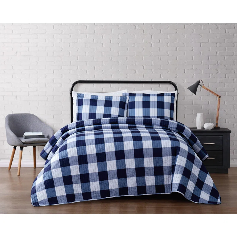 Truly Soft Buffalo Plaid Farmhouse / Country Plaid Quilt Set