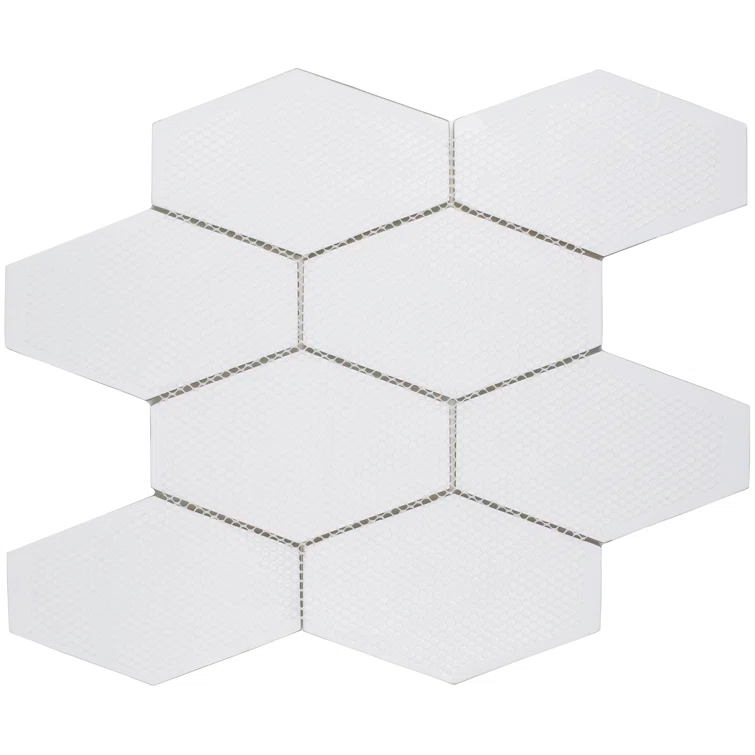 Cruz Bay Studio Long Hex 10.60in.x11 in. Glass Mosaic Tile