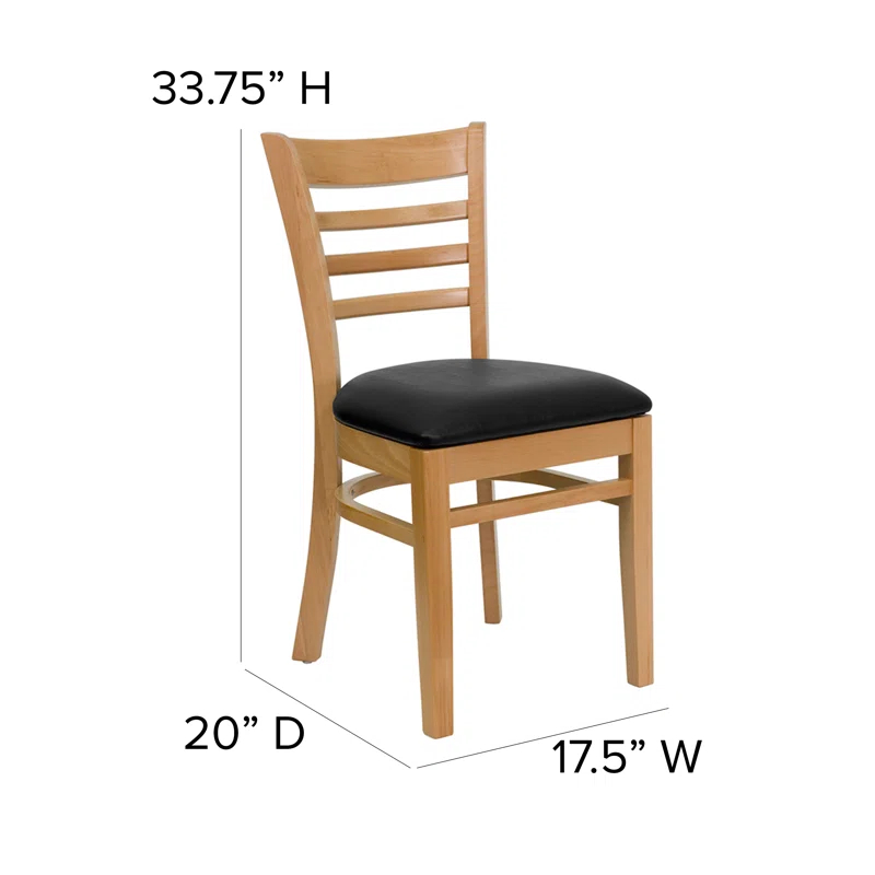Red Barrel Studio® Ladder Back Wooden Restaurant Chair