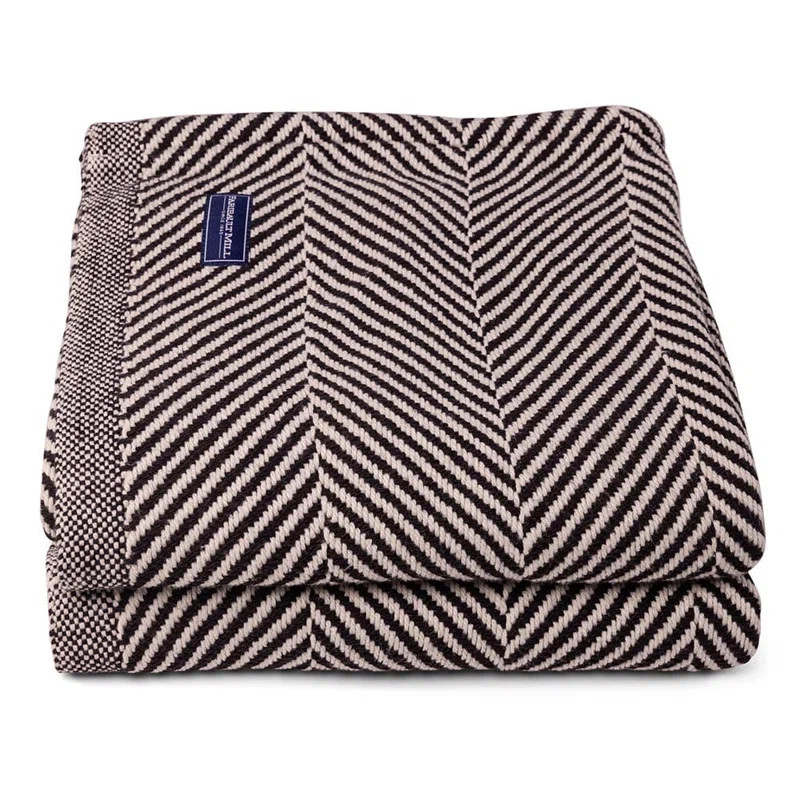 Faribault Mill Coastal Monhegan Cotton Throw Without Fringe