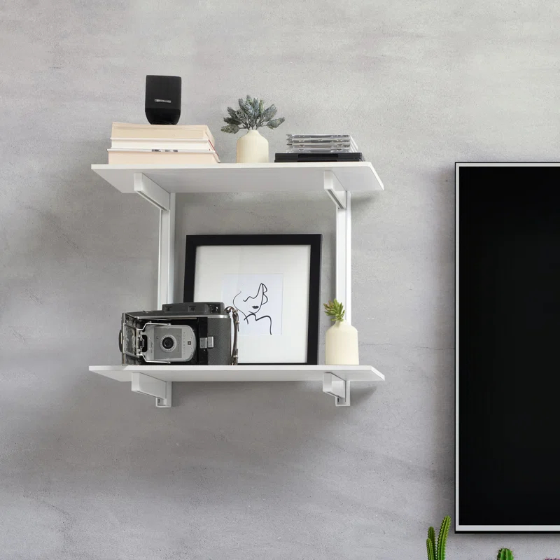 delta 24" W Wood 2-Tier Adjustable Premium Wall Shelves