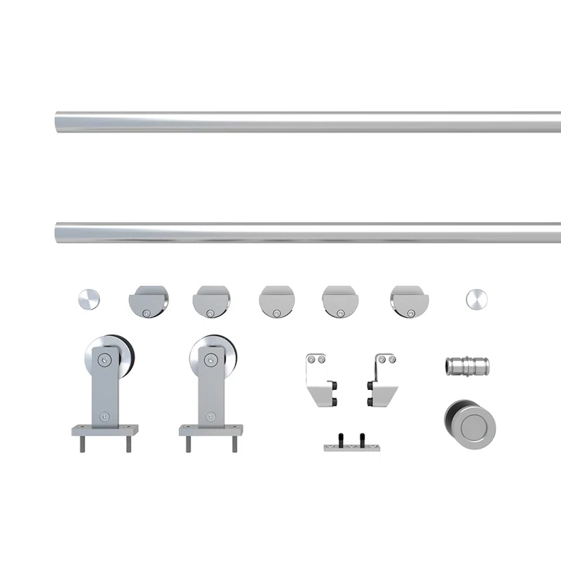Calhome Paneled Manufactured Wood And Metal Barn Door With Installation Hardware Kit