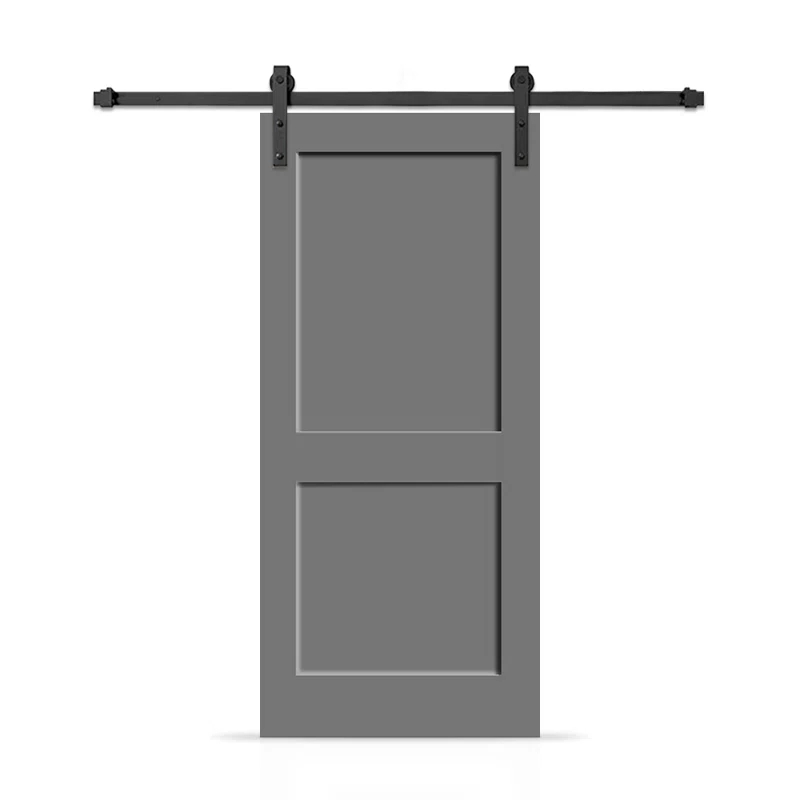 Calhome 2 Panel Shaker Painted Composite Modern Interior Sliding Barn Door with Hardware Kit