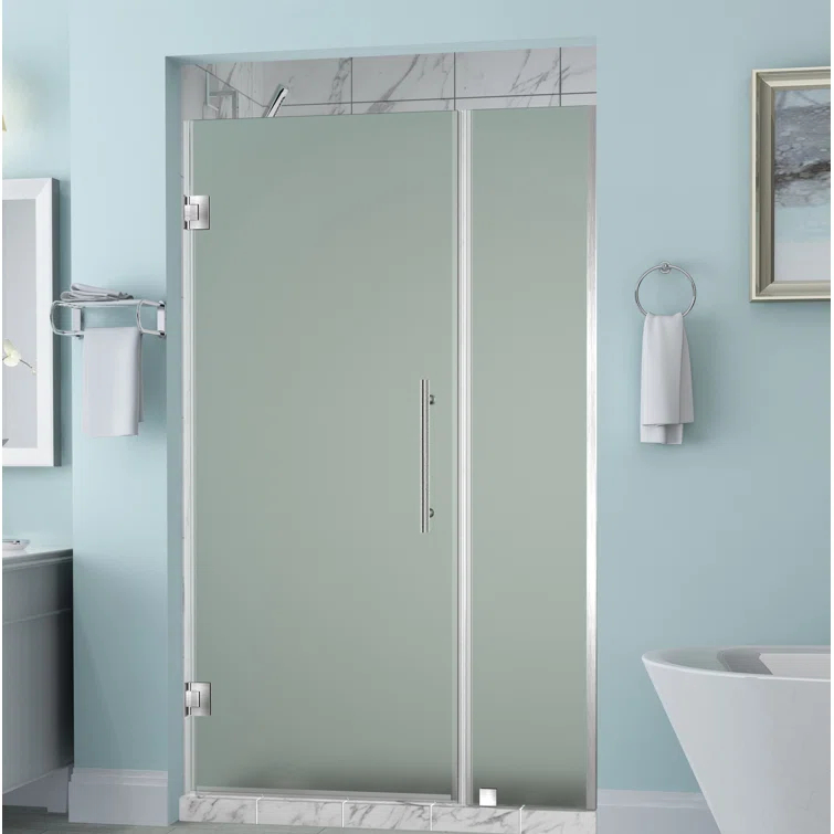 Aston Belmore 35 x 72 Hinged Frameless Shower Door SDR965F-SS-3529-10