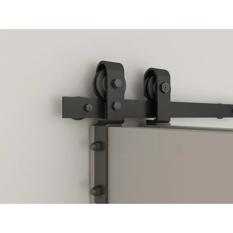 Calhome Paneled MDF Composite Double Bifold Barn Doors with Installation Hardware Kit