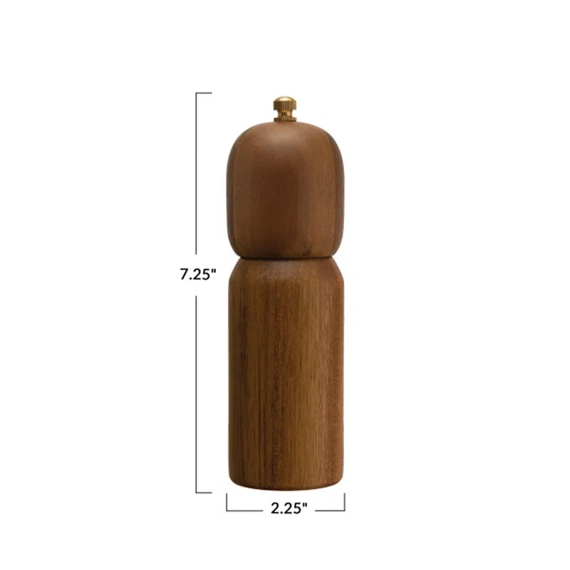 Creative Co-Op Modern Wood Salt And Pepper Mill,