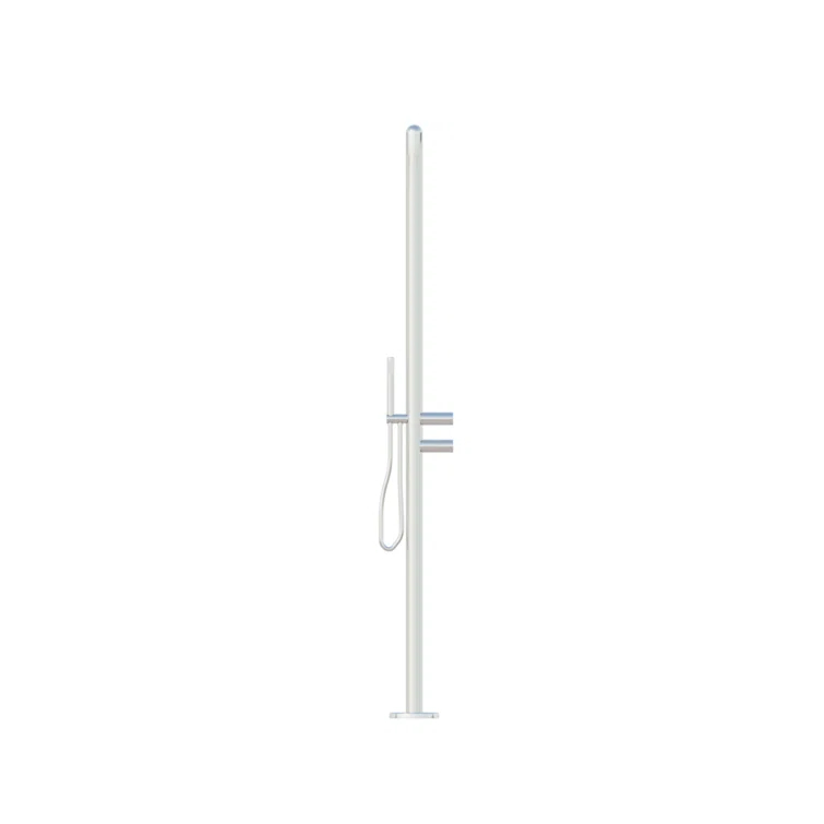 DAX Stainless Steel Free Standing Outdoor Shower and Footwash Spout