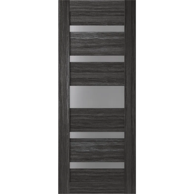 Belldinni Gina Solid Manufactured Wood and Glass Paneled Prefinished Standard Door Slab