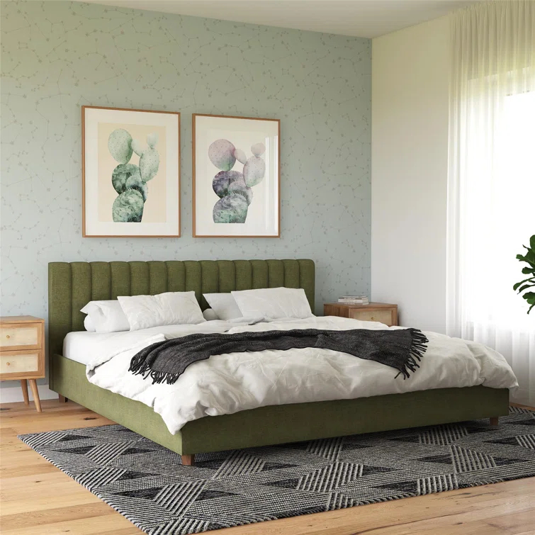 Novogratz Brittany Tufted Upholstered Platform Bed