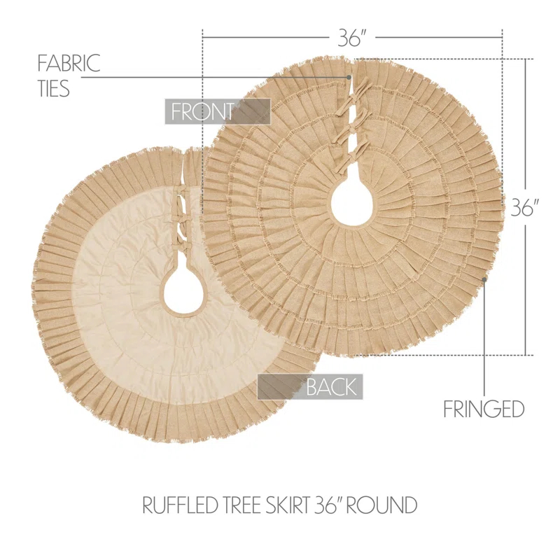 Solid Color Cotton Tree Skirt