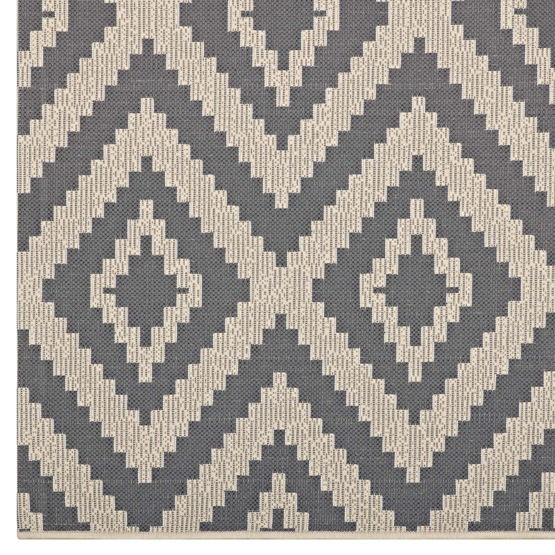 Modway Modway Jagged Geometric Diamond Trellis Indoor and Outdoor Area Rug