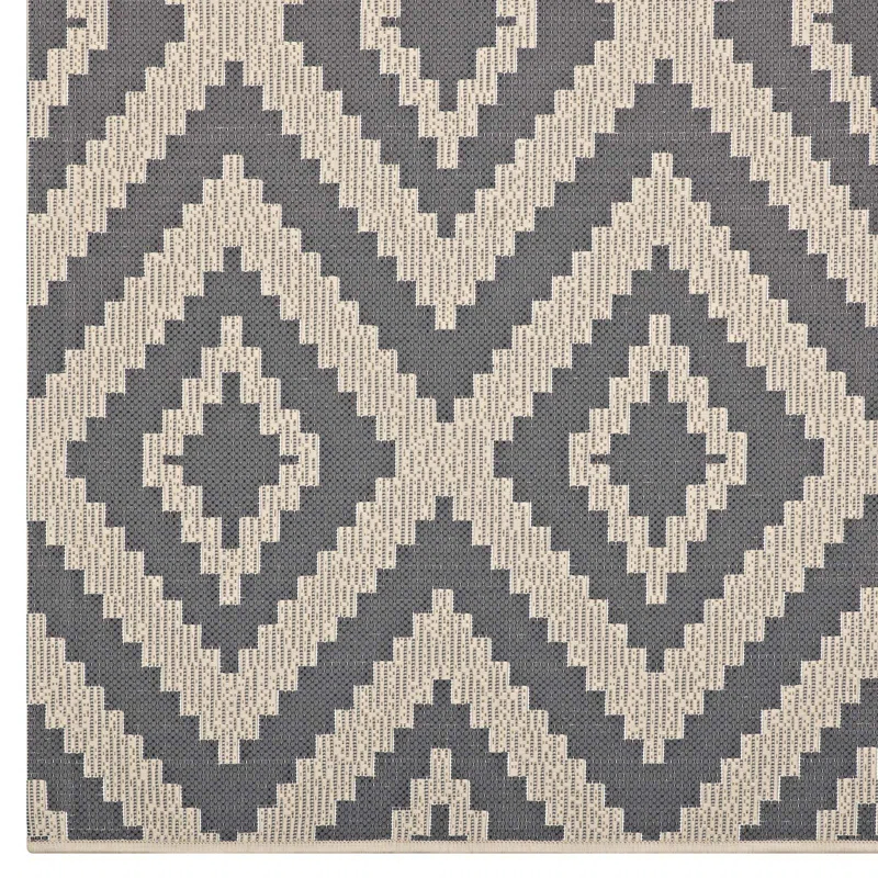 Modway Modway Jagged Geometric Diamond Trellis Indoor and Outdoor Area Rug