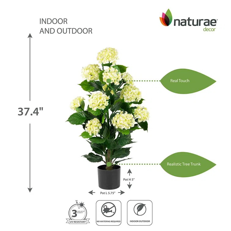 Naturae Decor ARTIFICIAL 36 IN PINK HYDRANGEA