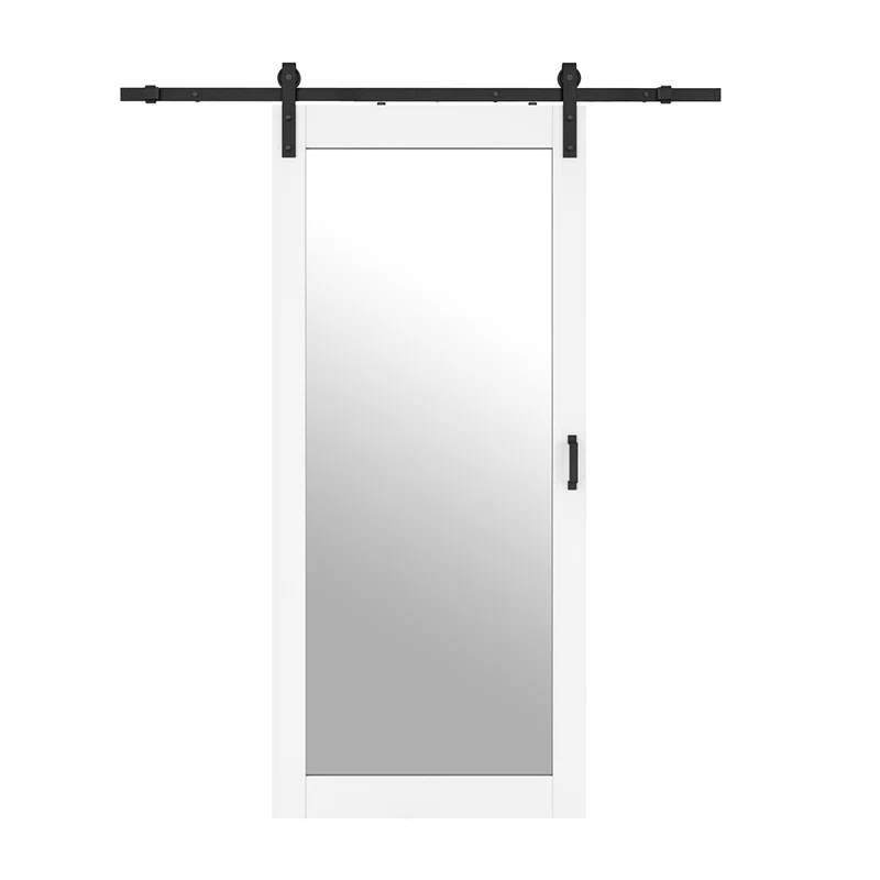 Calhome Sliding Mirror Barn Door with Hardware Kit and Door Handle