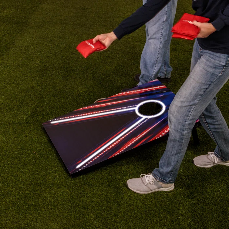 Triumph Sports Triumph Led Patriotic Cornhole Set