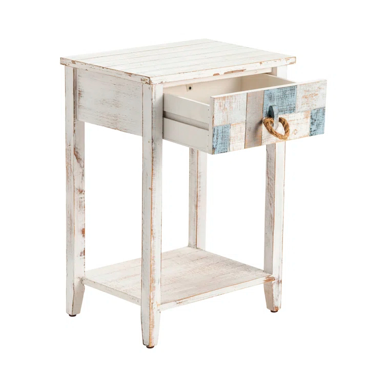 Highland Dunes Harrel Solid Wood End Table with Storage