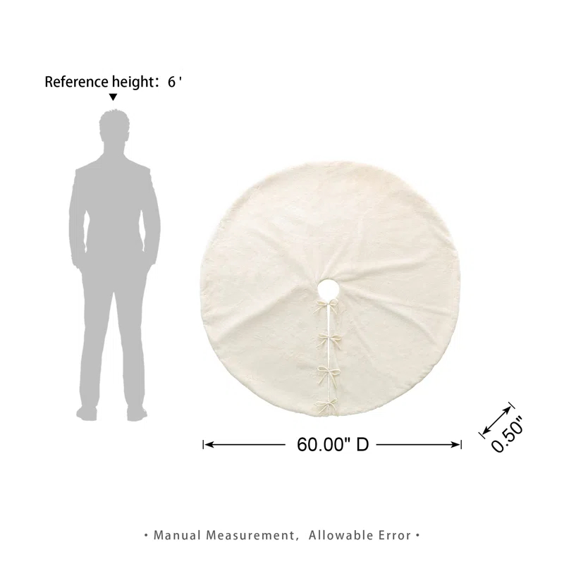 Glitzhome Solid Color Tree Skirt