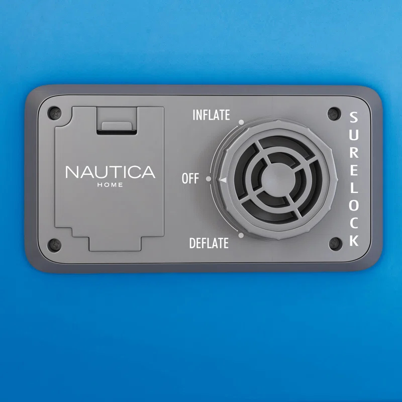 Nautica Nautica SupportAire Inflatable Air Mattress with Anti-Leak Built-in Pump, Puncture Resistant Vinyl