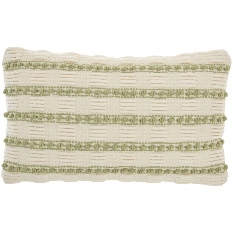 Mina Victory GC384-012020 Textured Cotton Blend Throw Pillow