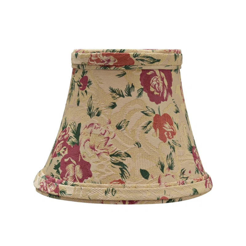 Aspen Creative Corporation 4'' H Jacquard Textured Fabric Bell Lamp Shade (Set of 2)