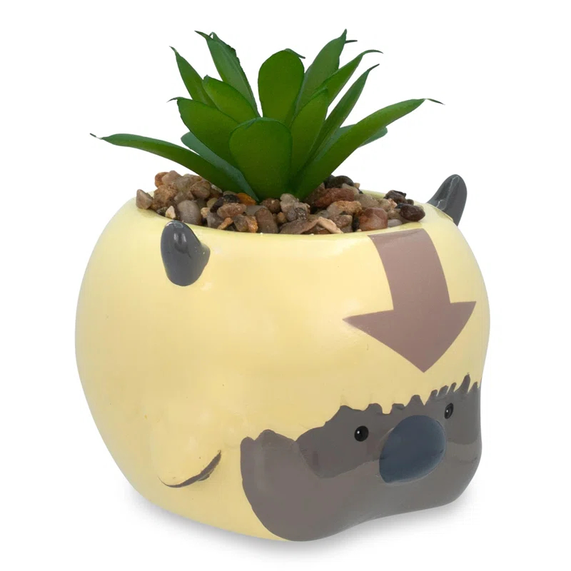 Silver Buffalo 5.5'' Faux Succulent Plant in Ceramic Planter