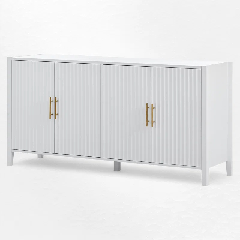 Condola Modern 63.1" Sideboard, Storage Credenza, Buffet Cabinet, Dining Cabinet with Metal Handles