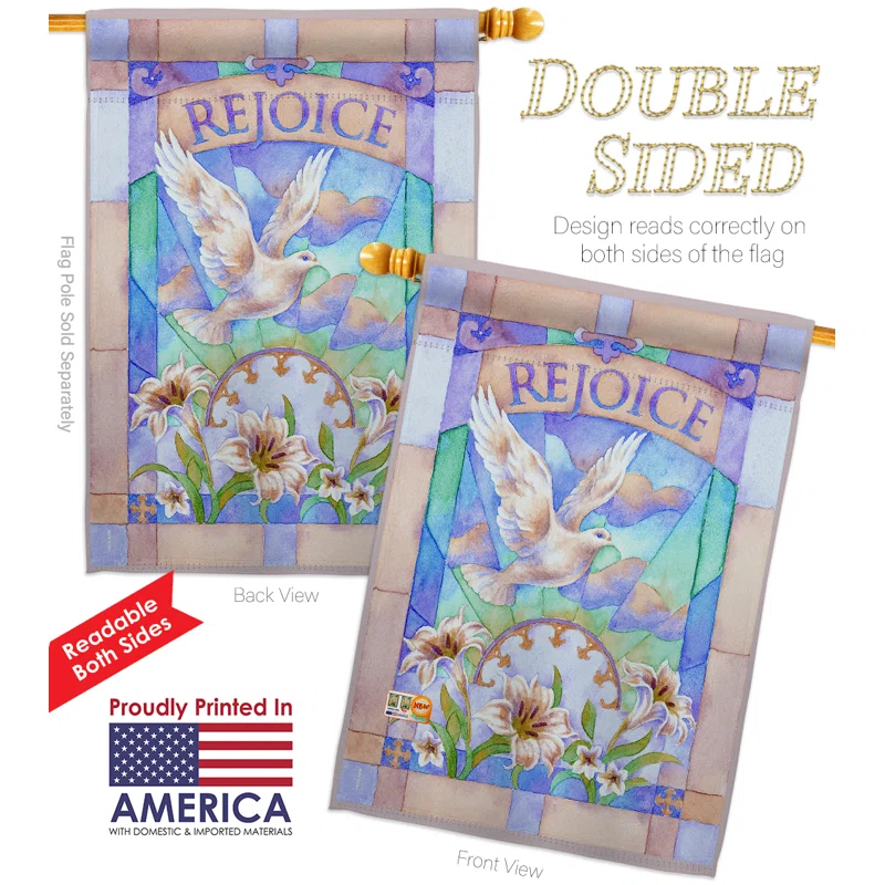 Breeze Decor Double Sided 40'' H x 28'' W Polyester Animal Flag Set