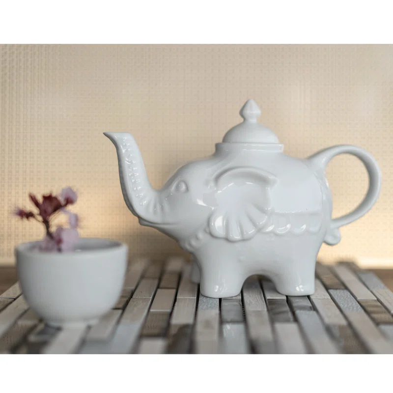 BIA Cordon Bleu BIA Cordon Bleu 28oz Porcelain Elephant Teapot,