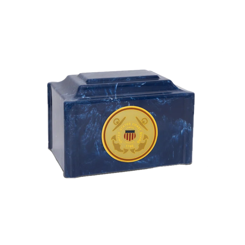 Titan Casket Military Marble Cremation Urn Extra Large -  Coast Guard