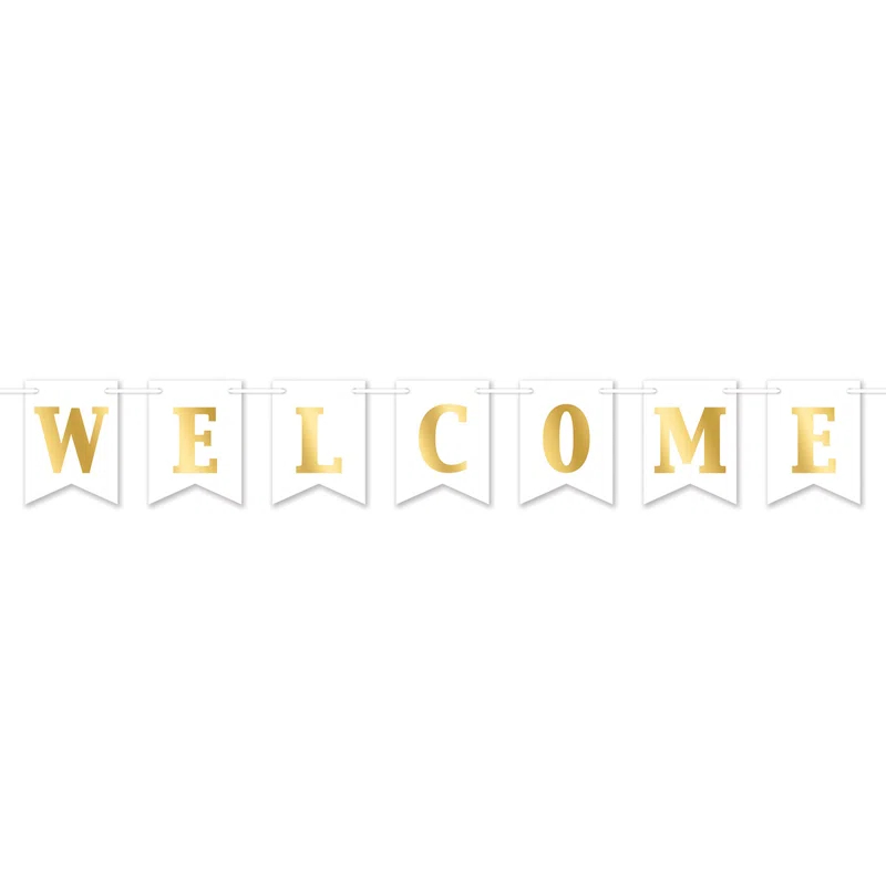 Beistle Foil Welcome Streamer - 6" x 6' - Pack of 12
