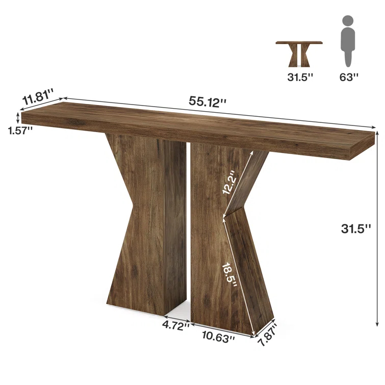 Millwood Pines 55 Inch Console Table