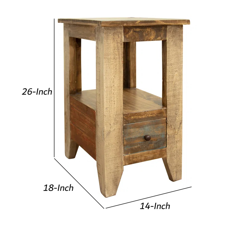 Benjara Fena End Table with Storage