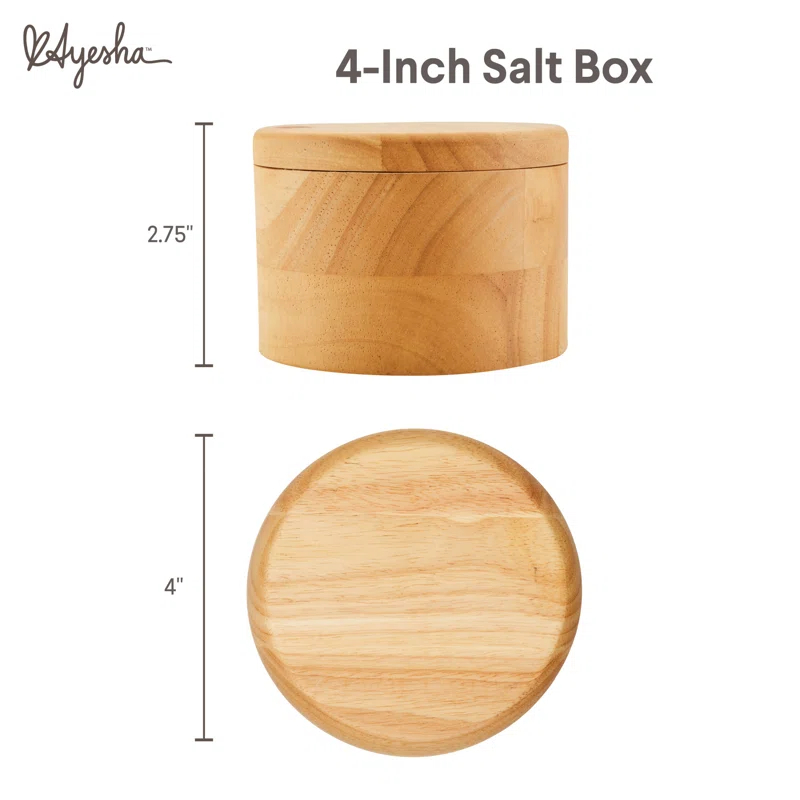 Ayesha Curry Ayesha Curry Pantryware Parawood Salt and Spice Box, 4-Inch