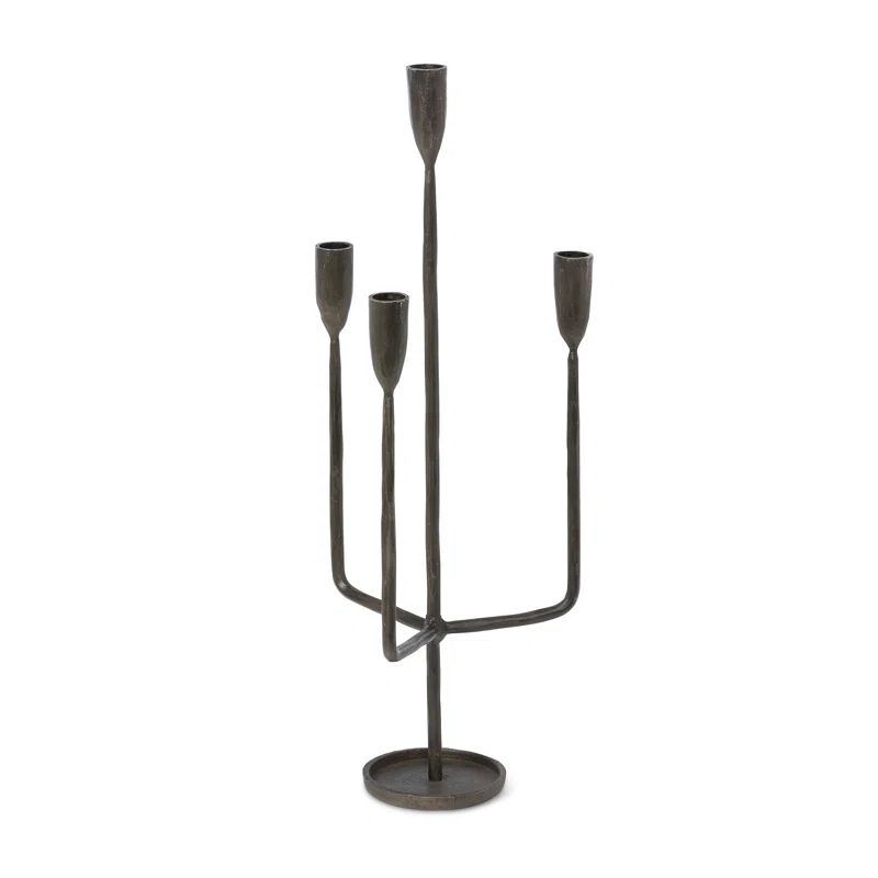 Park Hill Collection 23'' H Iron Tabletop Candelabra