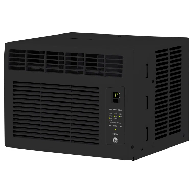 GE Appliances GE 6,000 BTU Electronic Window Air Conditioner For Small Rooms Up To 250 Sq Ft., Black