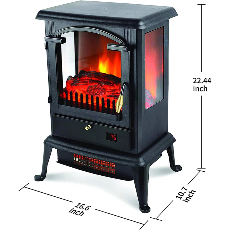 Lifesmart LifeSmart LifePro 1500W 3 Sided Electric Infrared Quartz Indoor Stove Heater