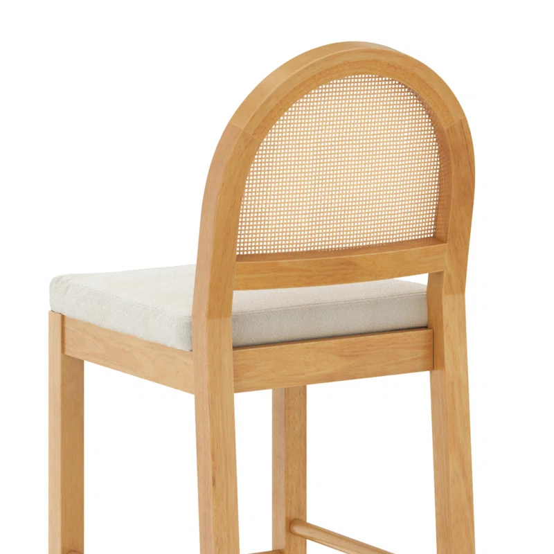 Nathan James Bailey Upholstered Counter Stool with Solid Wood Frame