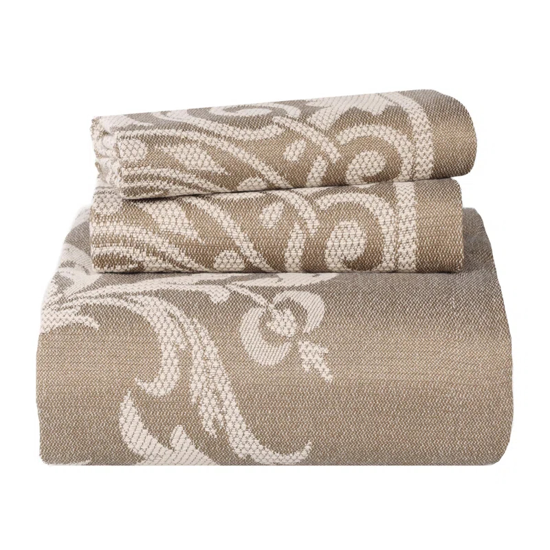 Superior Rio Lightweight Cotton Blend Woven Jacquard Traditional Medallion Bedspread/Coverlet Set
