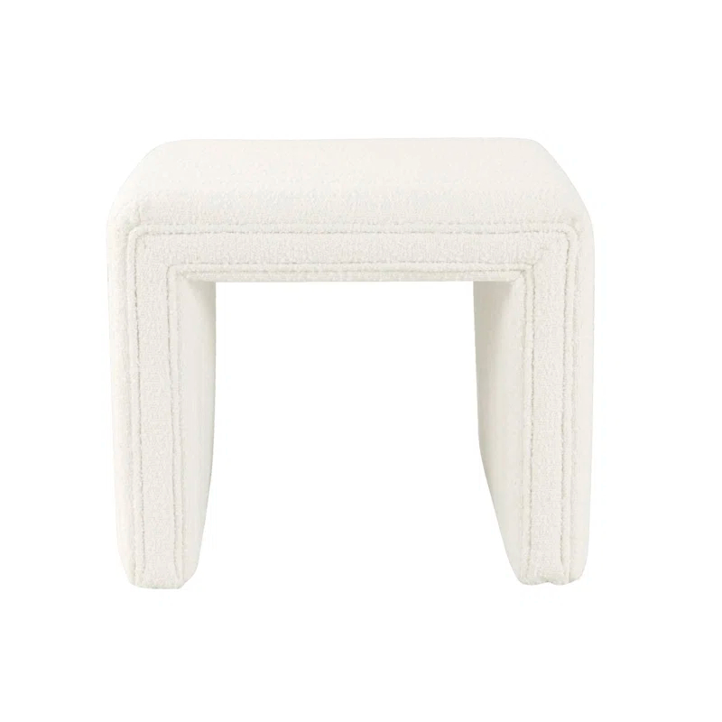 Hokku Designs Modern Channel Tufted Ottoman for Living Room & Bedroom
