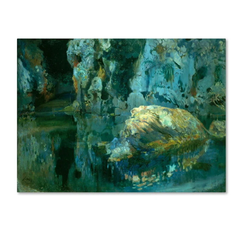 Trademark Fine Art " The Rock In The Pond " by Joaquim Mir