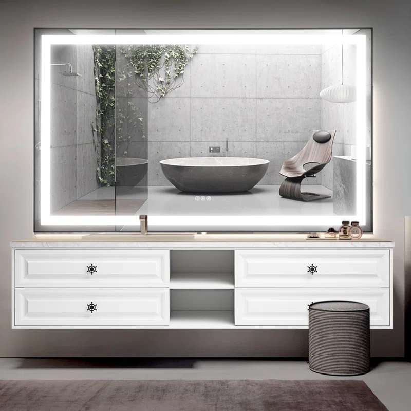 AMANI Eleen 96 In. W X 23 In. D X 22 In. H Bath Vanity Cabinet Without Top