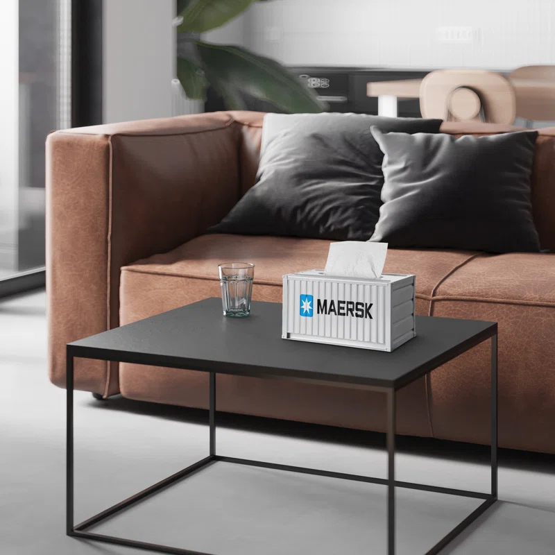 EP Designlab LLC Industrial Metal Shipping Container Tissue Box Cover