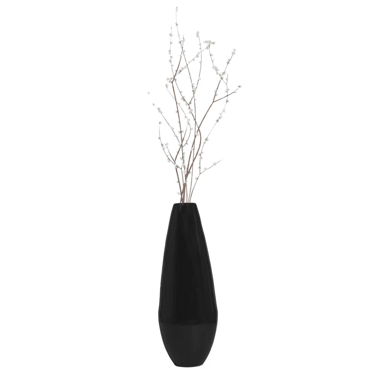 Orren Ellis 31.5" Spun Bamboo Tall Floor Vase - Sleek Matte Finish, Elegant Home Decoration, Modern Accent Piece, Living Room Decor, Handcrafted Bamboo Art, Contemporary Interior Design, Unique Tall Vase & Reviews | Wayfair