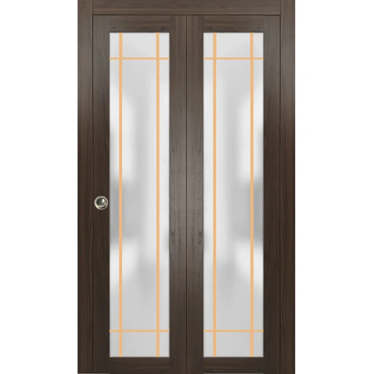 SARTODOORS 2113 Solid + Manufactured Wood Paneled Bi-Fold Door