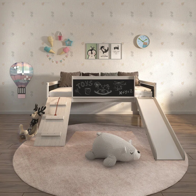 Twin Solid Wood Platform Loft Bed by Donco Kids